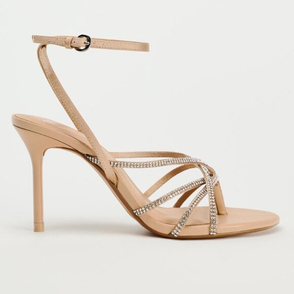 Brand new Zara Nude Sparkly Strappy Sandals 6.5 - Picture 2 of 5